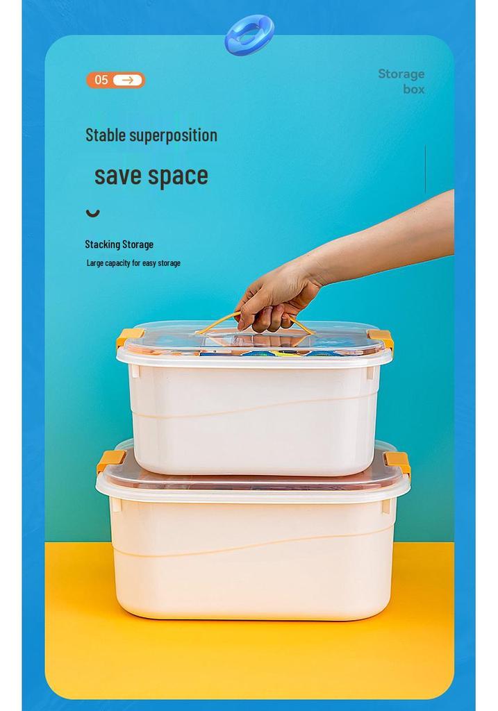 BNBS Portable Waterproof Beach Storage Box: Clear, Handheld Organizer for Outdoor Swimming Supplies