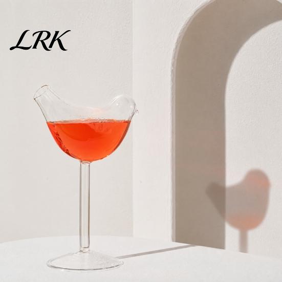 Bird Bam Glasse Cocktail Glass, 150ml Novelty Shaped Wine Stemware, Creative Coupe Anniversary Glass for Bar Party, Gift Women Lovers Thickened Rim