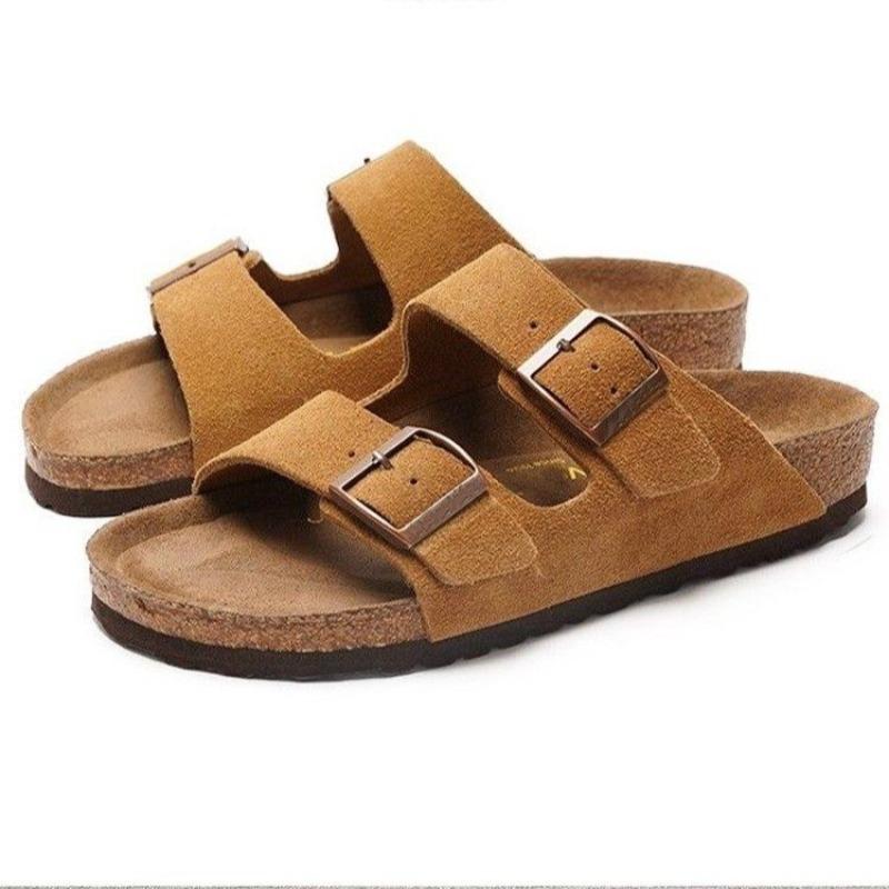 Thick-soled 2 Summer Outer Slippers Women's Matte Cork Boken Sandals Non-slip One-word Drag Tide