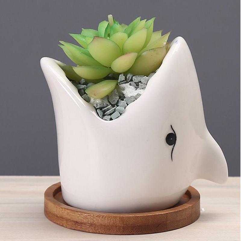 Cartoon Animals Flowerpot Succulents Ceramic Flower Pot Creative Garden Home Decoration Desktop Green PlantersSmall Bonsai Pots