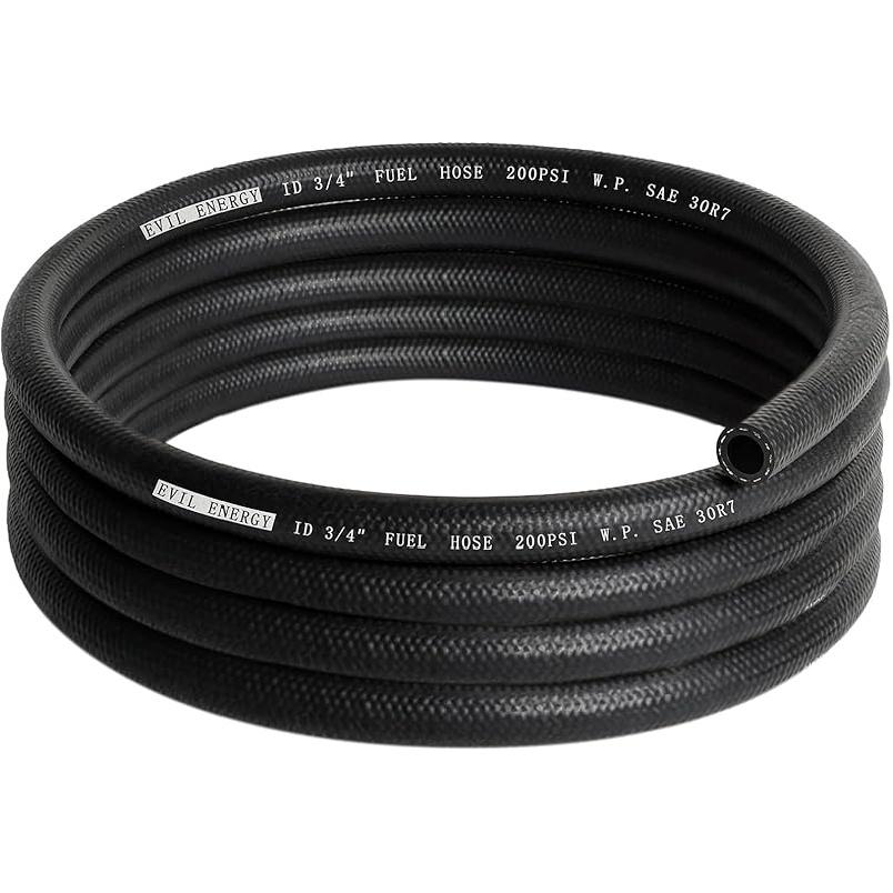 EVIL ENERGY 3/8" Fuel Hose Line Push Lock NBR Rubber SAE 30R7 10FT 300PSI