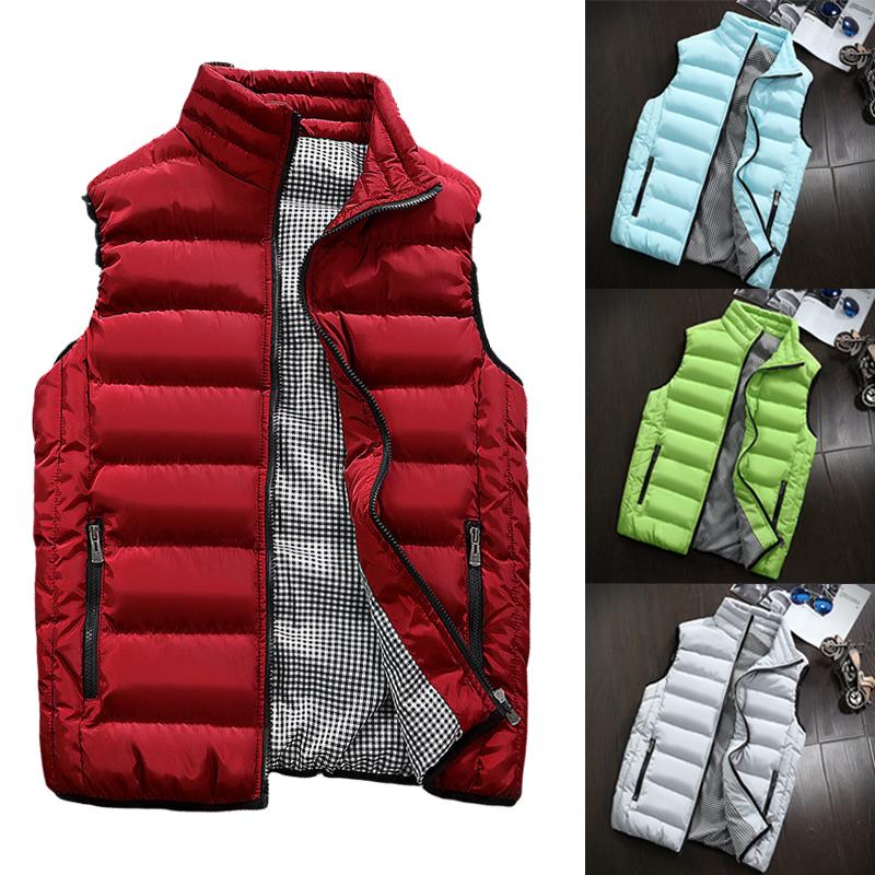 Herbst und Winter Neue Mode Einfarbige Weste Herren Große Größe Ärmellose Jacke Herrenweste Locker Lässig Sportmantel Große Größe