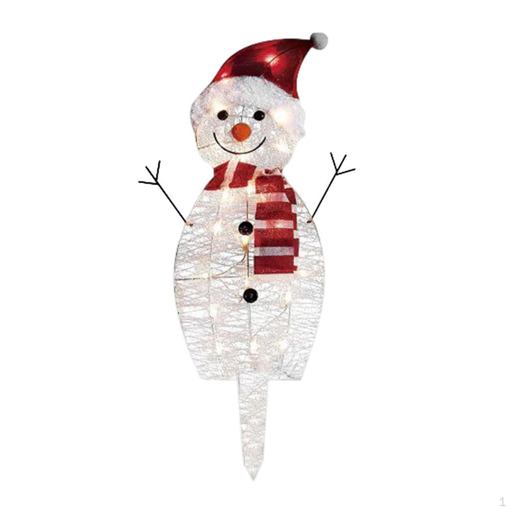Christmas Snowman Light Lamp Ornament for Holiday Party Lawn Decoration