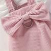 Kitty & Puppy Print Autumn/Winter Sweeheart Ruffled Cap Sleeve Corduroy Princess Dress With Leash Clasp