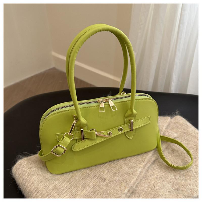 Autumn Vintage And Winter Solid Color Underarm Shoulder Bag For Use Daily