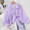 Thin Sunscreen Shirt Women's Summer Loose Bat Cardigan Short Chiffon Air-conditioning Shirt with a Small Shawl Outside the Student Tide
