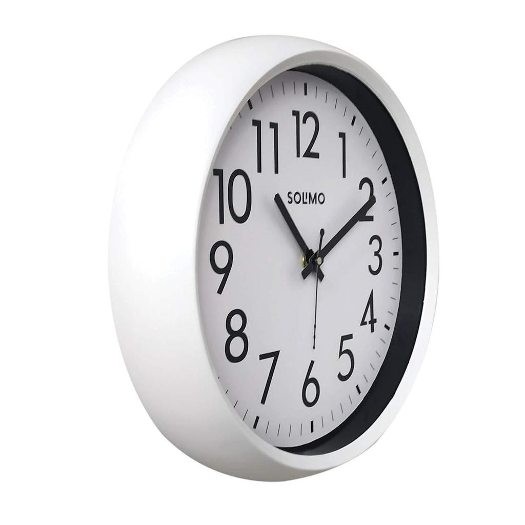 12-inch Wall Clock, White