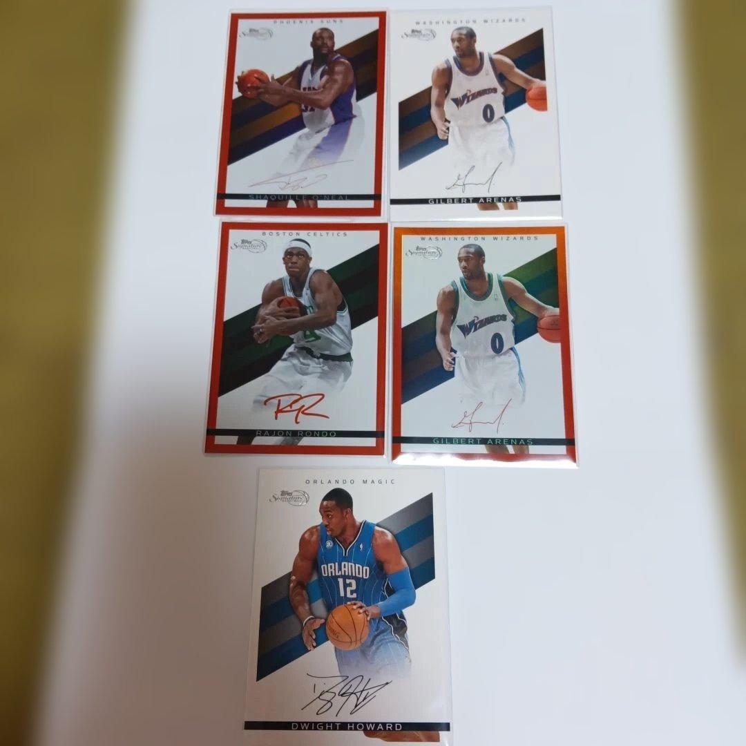 Used NBA Topps Signature Printed Autograph Card Set of 5