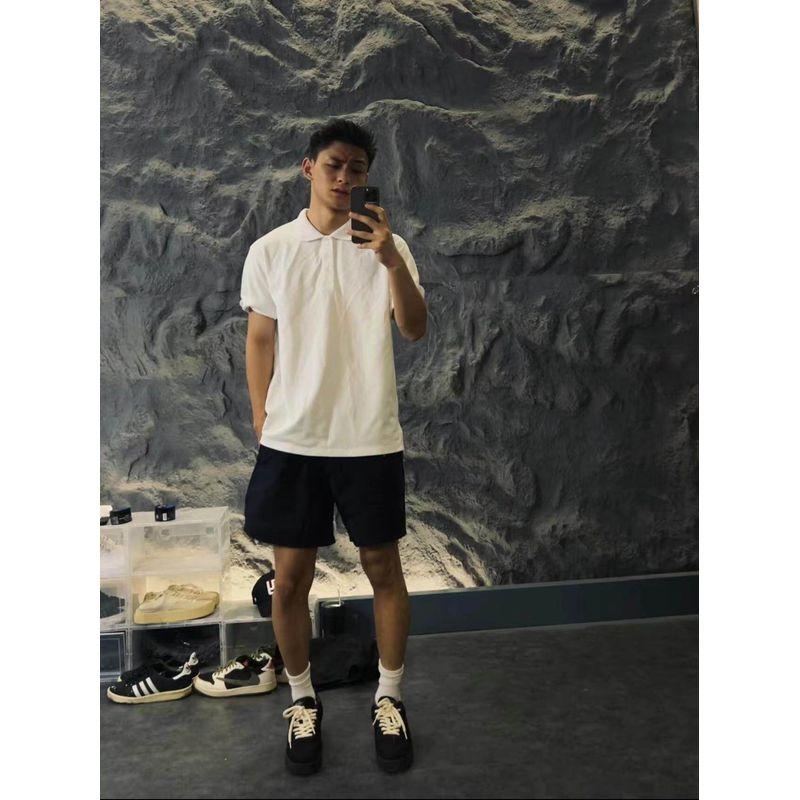 

Heavy Weight 270G Pearl Cotton Summer Short-Sleeved Polo Shirt White XL