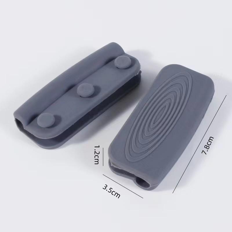 2Pcs Silicone Pot Handle Holders Heat Resistant Non Slip Anti Scald Pot Grip Covers for Kitchen Frying Pan Stock Pot Use
