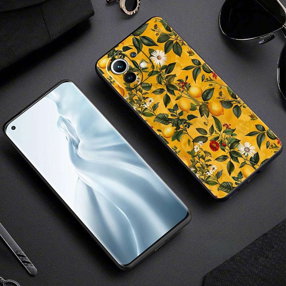 Coque de téléphone abstraite avec motif de plantes et de fleurs pour Xiaomi Mi 17 Pro Max 15 14 13 12 11 Ultra 15T 14T 13T 12T 11T Pro Lite Sacs souples en TPU