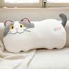 Kawaii Cartoon 3 Colors Cat Plush Toys Cozy Fabrics Happy Kitten Throw Pillow Soft Resilient Sleeping Pillow Cute Kids Gift