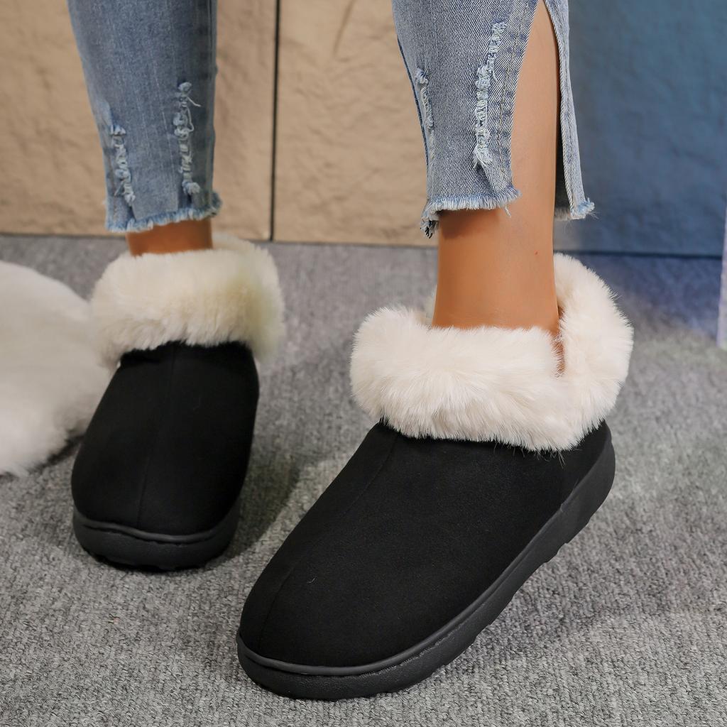 Fashion Shoes for Women New Autumn Winter Retro Snow Boots Women Warm Short Plush Loafers Designer Flat Nude Women Boots Botas De Mujer