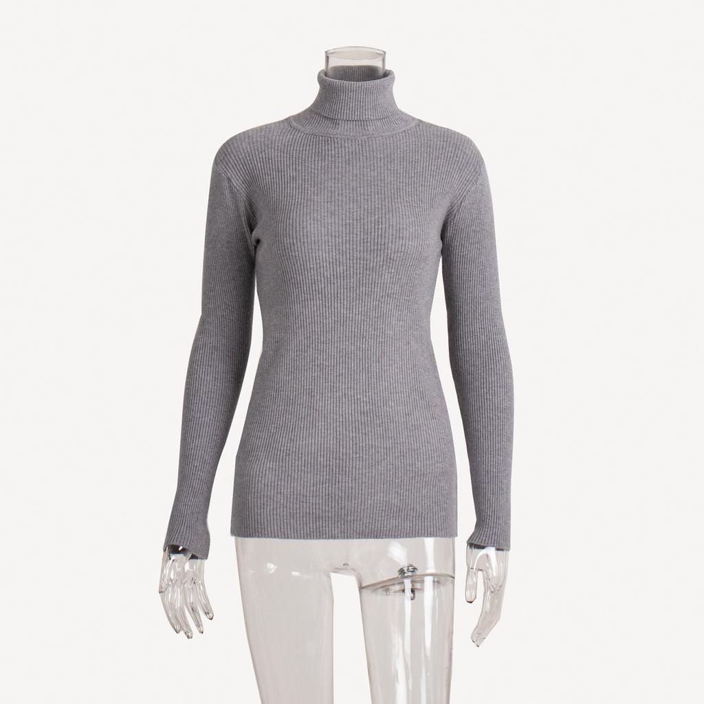 Turtleneck Jumper Autumn Winter Knitted Bottoming Shirt Temperament Slim Lengthening Pullover Leisure Hundred Comfortable Long Sleeves Sweater