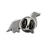 Dachshund III  - Silver-plated Dog Brooch, Elegant Pin, Jacket Lapel Decoration by Art-Dog Brand