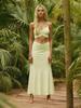 Spring/Summer 2026 Cross-Border Europe Beach Style Solid Color Ruffled Camisole & Skirt Set