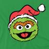 Sesame Street Unisex Adult Oscar The Grouch Santa Hat Christmas T-Shirt