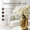 Golden Metal Vase for Home & Office Decor | Flower Vase for Living Room, Dining Table & Corner Decor | Elegant Home Decoration