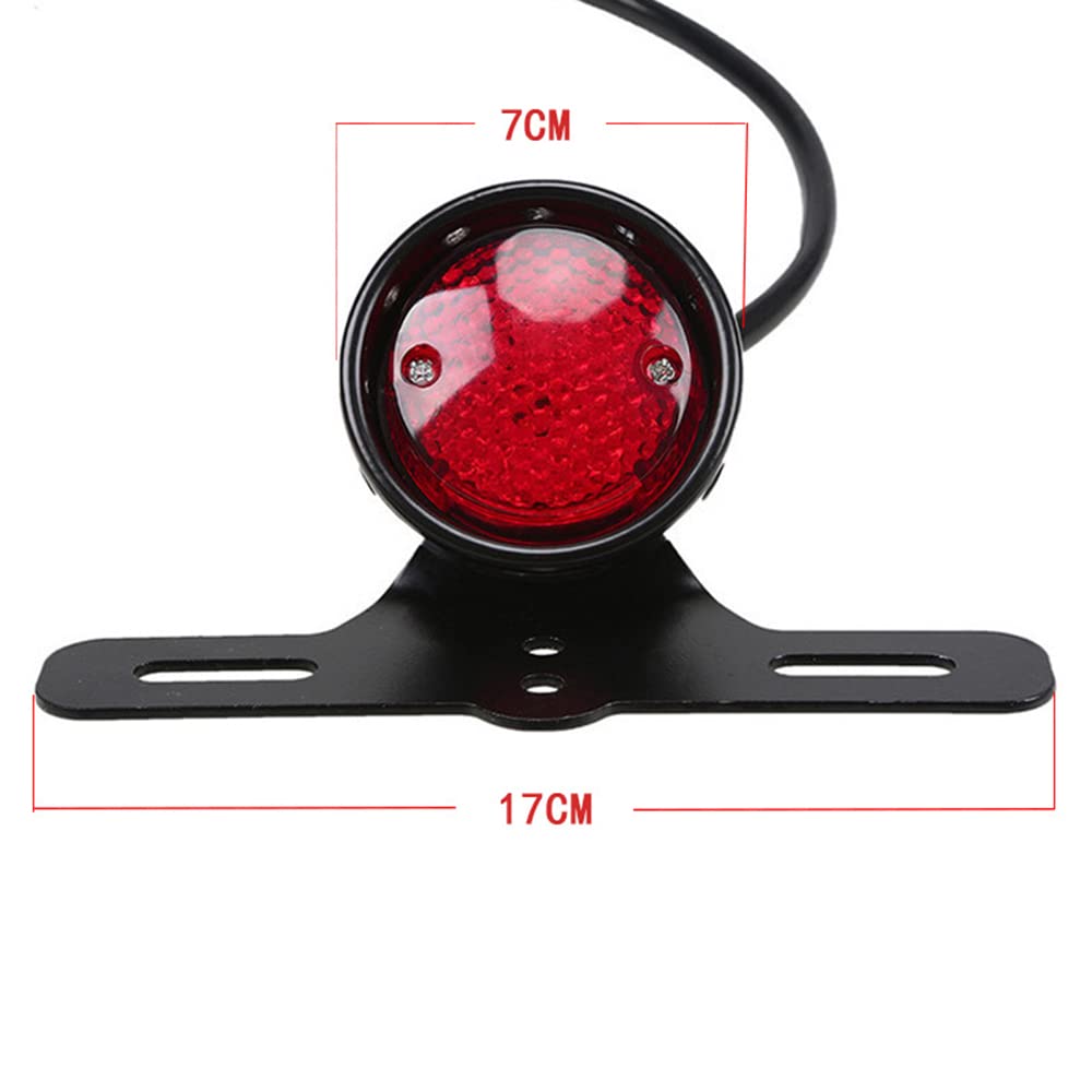 JIAHER Bakljus Motorcykel LED Vintage LED Bakljus Ljus Registreringsskyltsljus med