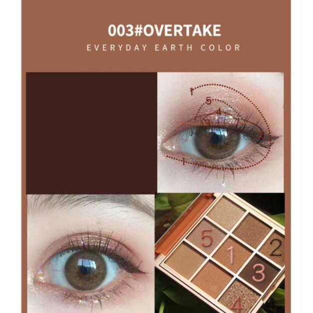 Multicolor Eye Shadow Pearlescent Matte Ground Color High Appearance Level 9 Grid Eye Shadow