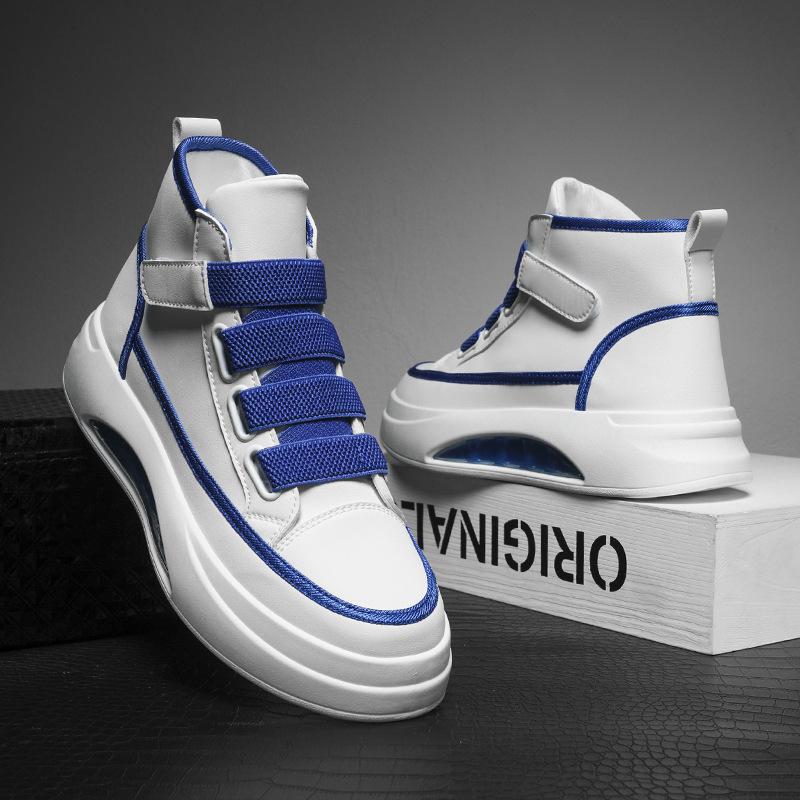 Fashion Luxury High Top Men Shoes Fashion Air Cushion Men Sneakers Platform Leather Casual Shoes Brand designer Men Ankle Boots 2024 New