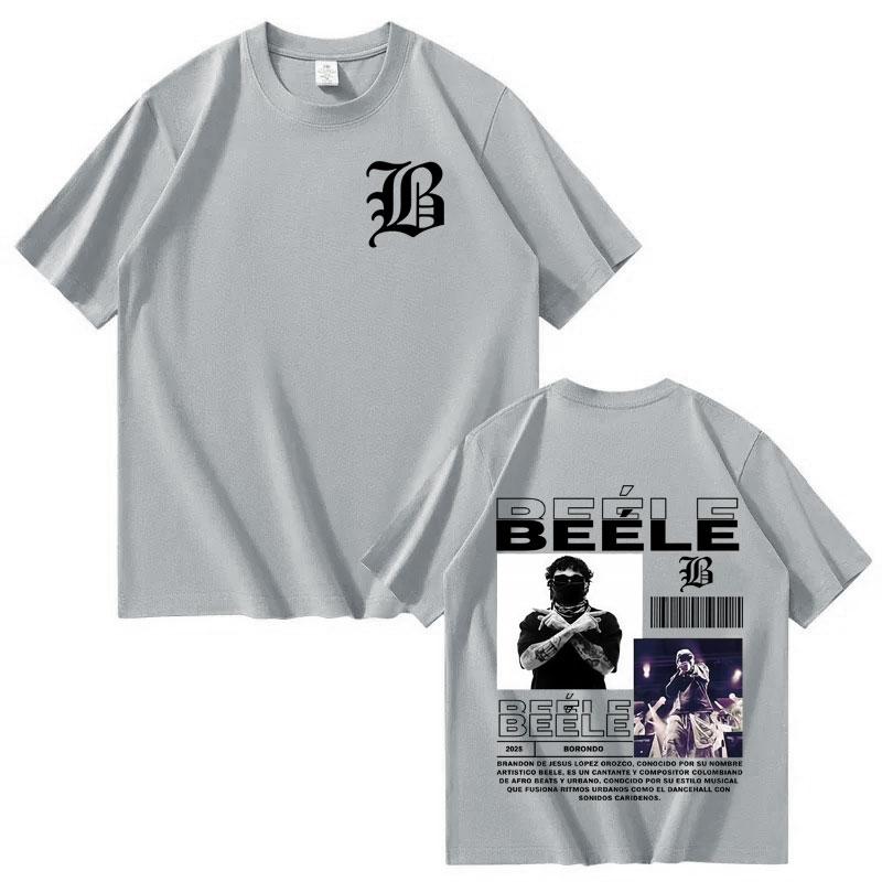 Rapper Beele Fashion New Album Tour Mens High Quality Short Sleeve Tshrits Harajuku Tees Streetwear Cozy Tshrits Gothic Clothes