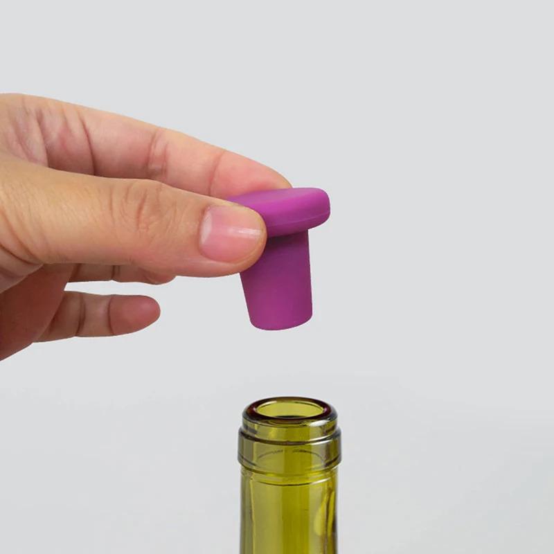 1/2/3/4pcs Silicone wine stopper cup cap bottle cap wine stopper seal leakproof wine bottle preservation cap home bar tools