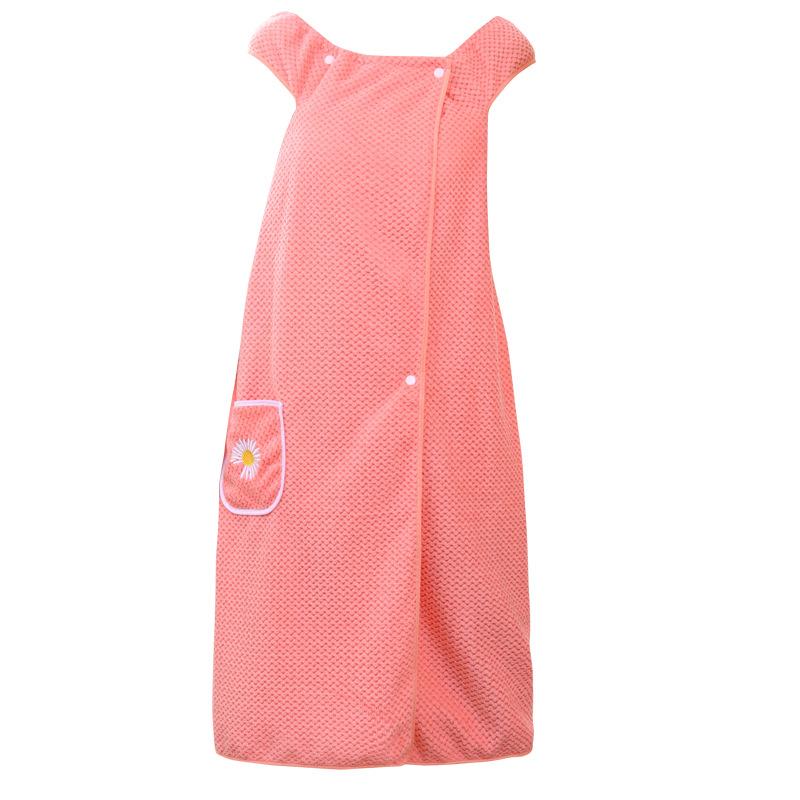 Coral Fleece Bath Skirt Is Soft and Skin-friendly Can Be Worn Suspender Bathrobe Variety Bath Towel Beach Towel Can Be Worn Bath Towel