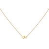 14K Gold Plated Stainless Steel A-Z Heart Initial Necklace Gold Silver Personalized Clavicle Gift for Women Unisex