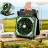 Outdoor Solar LED Fan Light USB Charging Camping Fishing Fan Mini Foldable Multifunctional Tent Fan