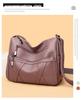 Genuine Leather Multi-Layer Women's Crossbody Bag - Soft, Versatile, and Spacious for Middle-Aged and Elderly Mothers