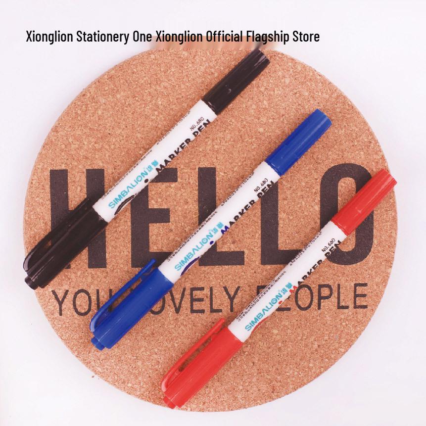 Xiongshi 680 Double-Head Fine-Tip Pen, ROHS Compliant, 0.5 & 1.0 mm, Includes Test Report