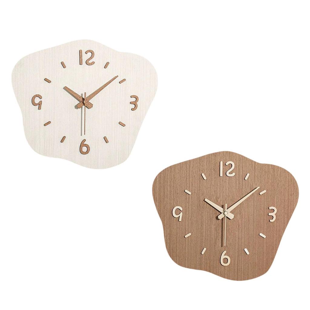 Wall Clock Irregular Clock Hanging Ornament Wall Decor for Dining Room Apartment