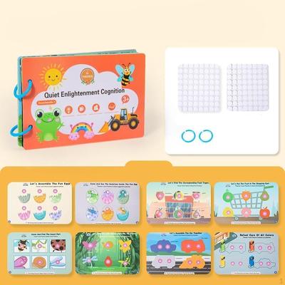 Reusable Sticker Book Activity Binder Brain Teaser Removable for Kids Girls Boys