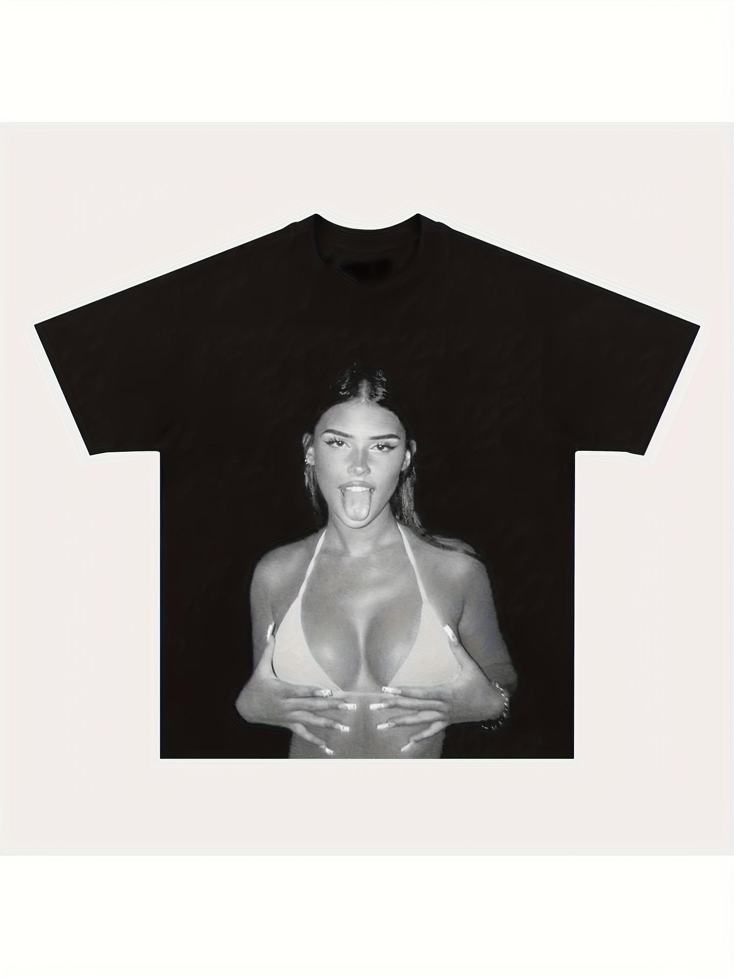 2026 Spring/Summer Leah Halton Celebrity Signature Faceprint Men s and Women s Crewneck Casual T-Shirt M