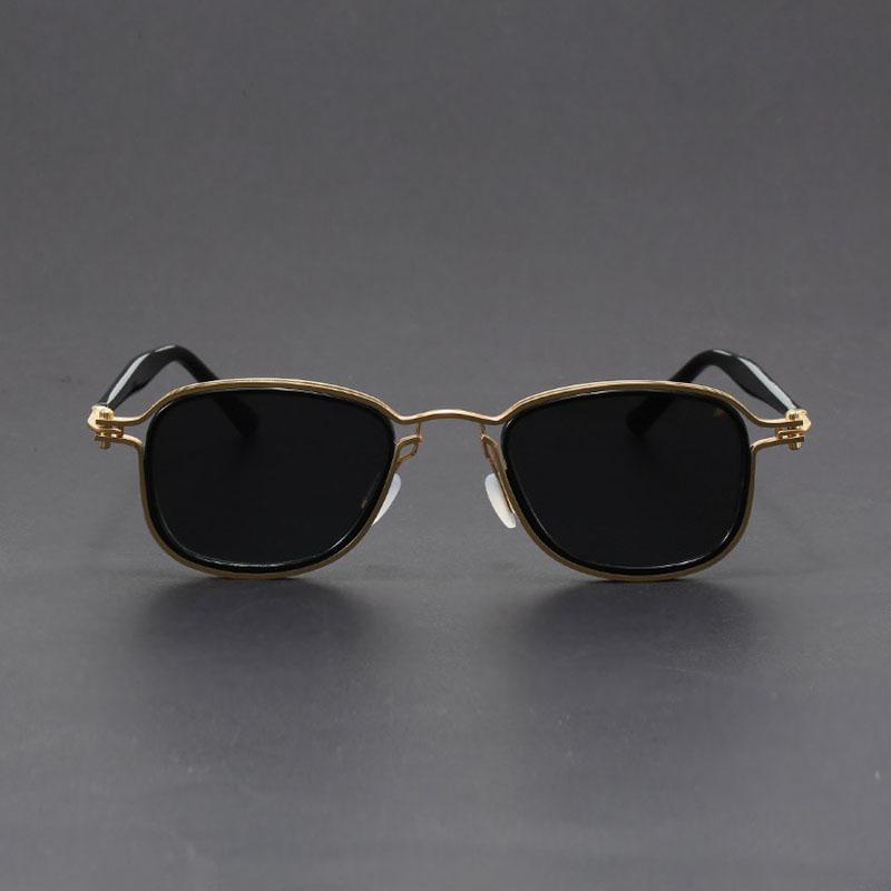 Retro Luxury Square Sunglasses for Men Women Punk Metal UV400 Eyewear Fashion Sun Glasses Driving