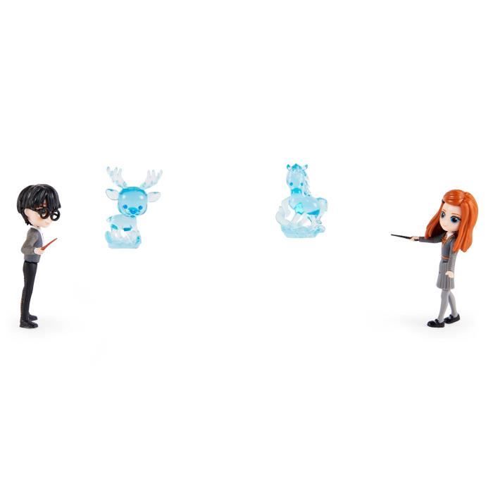 Coffret 2 figurines Harry Potter &amp; Ginny Weasley + 2 figurines Patronus - SPIN MASTER