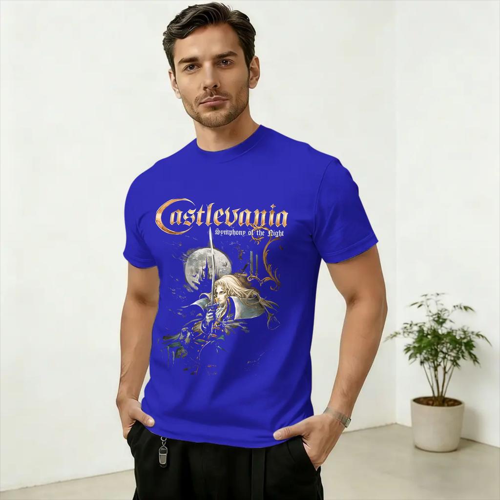 Unisex TShirt Castlevania Symphony Of The Night Funny Pure Cotton Tees Short Sleeve T Shirts Round Collar Clothes Summer