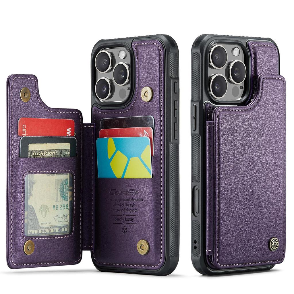 Wallet Card Holder Case for iPhone 17 16 15 14 13 12 11 Pro Max XS XR 6 7 8 Plus SE2 Artificial Leather Cover
