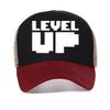Unisex's Printed Cap Level Up Basic Streetwear Baseball Cap For Unisex Women Summer Breathable Sun Hat Adjustable Mesh Snapback Hats