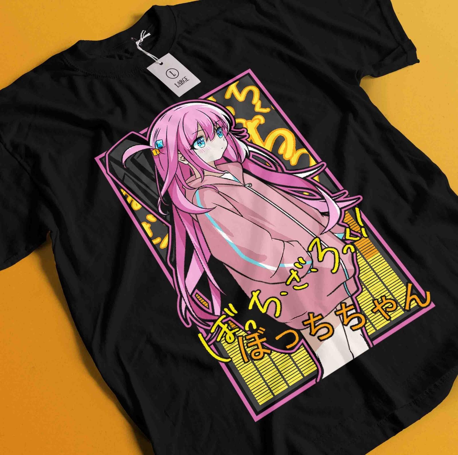 

Hitori Gotou Bocchi the Rock T-Shirt Mens Womens Tees Top Kawaii Funny Yamada Tee Nijika Ijichi Shirt 3XL
