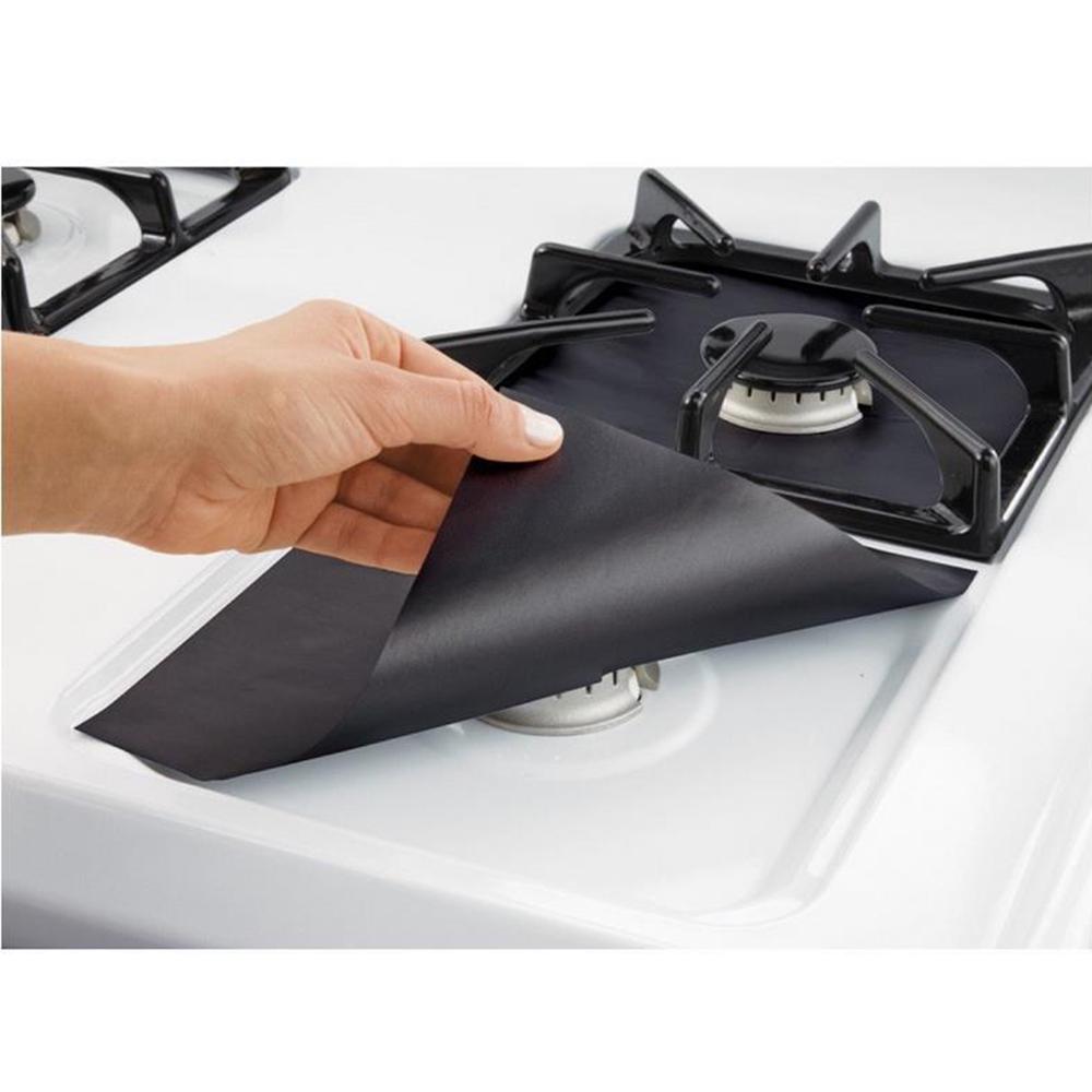 Gas Stove Burner Cover Liner Mat Home Kitchen Tools Reusable Gas Stove Protector Pad 6pcs 8pcs Glass Fiber Non Stick