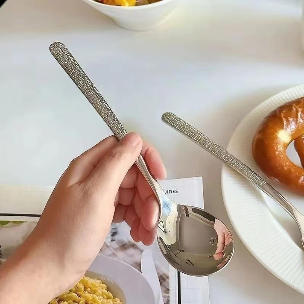 Tableware Dessert Spoon Stirring Spoon Ice Cream Spoon New Soup Scoop