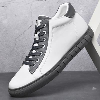 Moda Moda Sneakers Uomo Allacciatura Marca di Lusso Scarpe Casual Uomo Scarpe Vera Pelle Uomo Designer Bianche High Top Scarpe Vulcanizzate