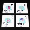 Baby Montessori Early Learning Hebrew Alphabet Letter Word Card Memory FlashCard for Children Educational for Kids Preschool Toy