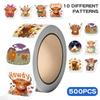 500-Sheet Decorative Plateau Cow Stickers for Notebook, Luggage, Water Cup