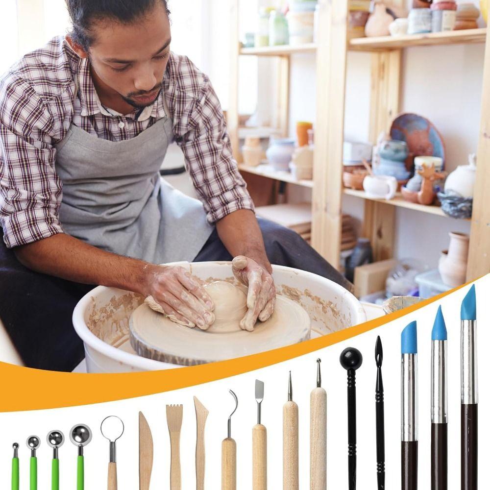 19/25/29Pcs DIY Art Clay Tool Set Dotting Pen Ceramic Painting Indentation Tools  for Beginners