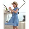 David Bella Girls' Denim Skirt Kidsren's Dress 2026 Summer New Style Big Kidsren's Pure Cotton Skirt Female Princess Skirt