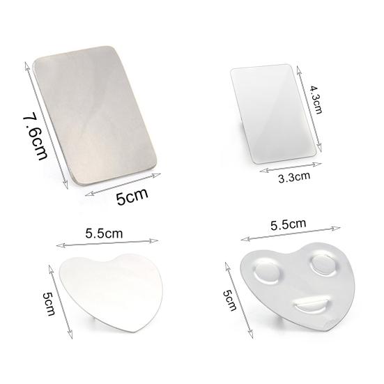 Multifunctional Makeup Palette Mixing DIY Stainless Steel Paint Palette Tray Mixing Rod Spatula Set for Beauty