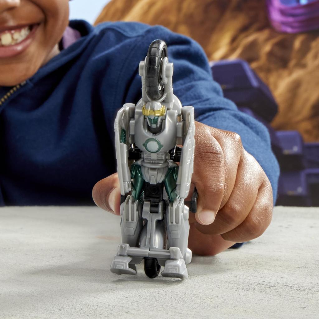 Transformers EarthSpark Smash Changer Terrance Slash Action Figure Robot Toy for Boys and Girls Ages 1-Step 4-Inch 6+